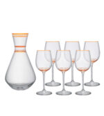 Set 1+6 Bộ Bình Rượu Vang Fringilla CRYSTAL BOHEMIA - Ảnh 4