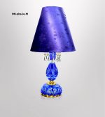 ĐÈN NGỦ PHA LÊ MÀU ĐỎ, MẠ VÀNG, HOẠ TIẾT HOA SÚNG CÁCH ĐIỆU